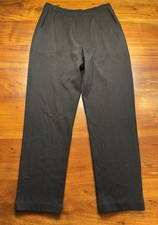 St. John Women  s Black Wool Blend Pull On Santana Knit Pants Sz P