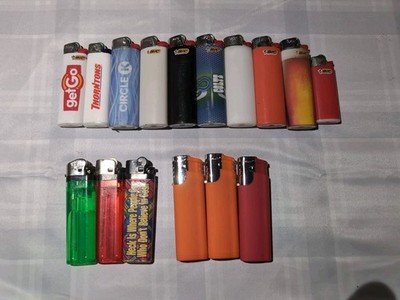 Bic Classic Lighter Assorted Colors & Designs - Lot Of 16 Lighters