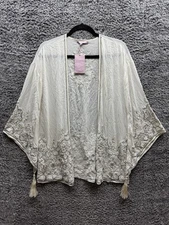 Calypso St. Barth Niba Jacket Ivory Beaded Sequin Heavy Size XS NWT $595