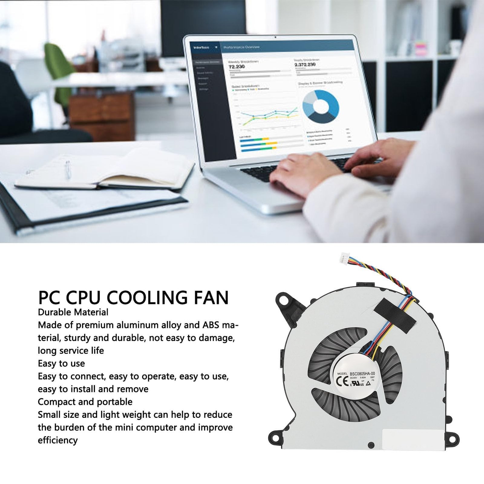 Ventilateur NUC8 haute performance de refroidissement CPU en aluminium