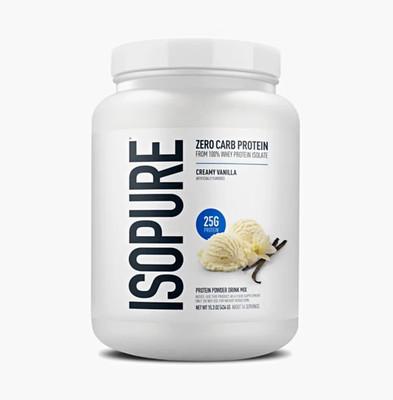 Isopure Zero Carb Whey Protein Isolate Powder, Creamy Vanilla, 15.3 oz