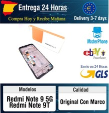 Original display screen with frame Xiaomi Redmi Note 9T / Note 9 5G black / ...