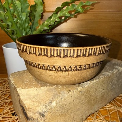 Vintage Tender Heart Treasures 1999 Small 5 Inch Bowl Brown Matte Stoneware