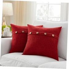 Set of 2 Christmas Pillow Covers 20 x 20 for 20" x 20" Pack of 2 Red