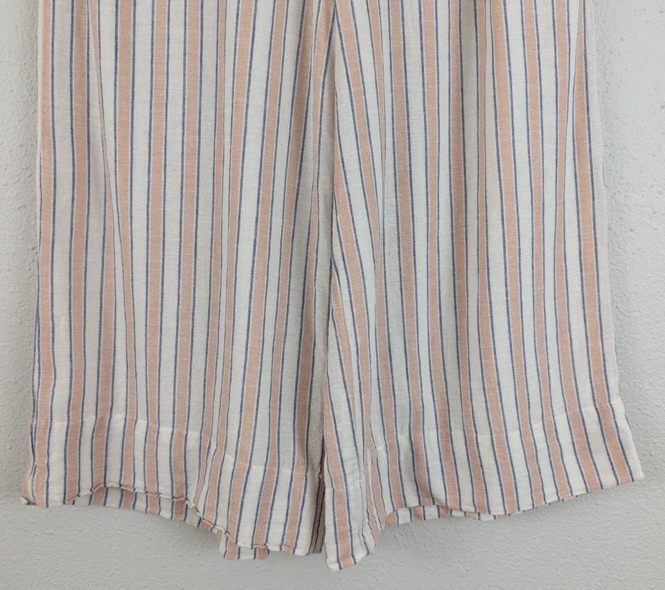 Pantalones American Eagle talla S pierna ancha a rayas playa recortados forrados 1486 Foto 3 de 4