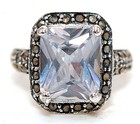 10CT Heat Treated Moissanite 925 Genuine Sterling Silver Ring Sz 6 NF1-3 — photo 1