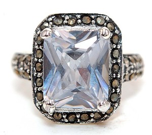 10CT Heat Treated Moissanite 925 Genuine Sterling Silver Ring Sz 6 NF1-3