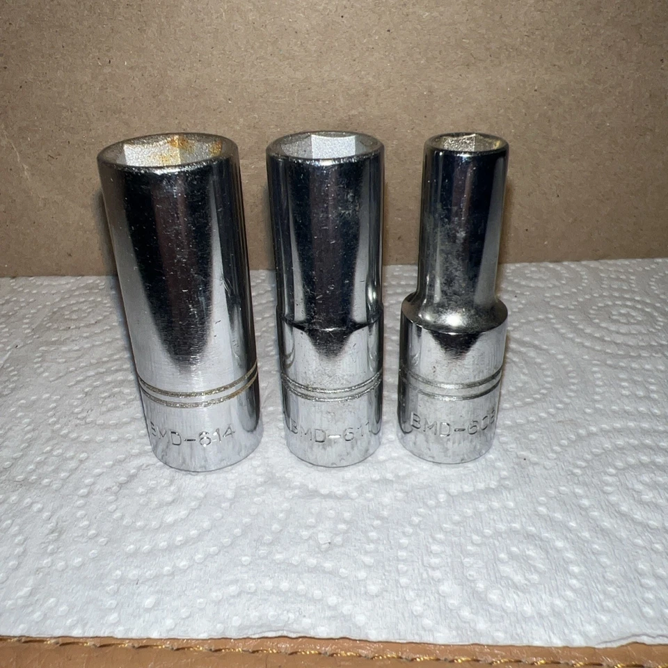 NOS Lot- 3 Vintage WILLIAMS METRIC SOCKETS, 3/8 Drive. 6-Point, Made in USA - Image 3 of 4