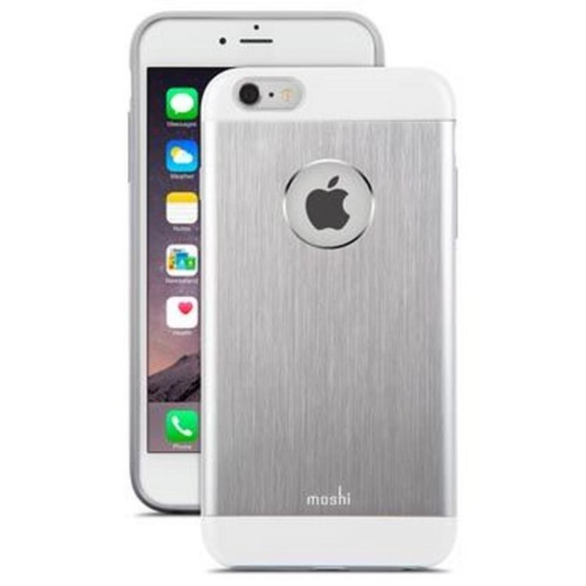 Coque alu iPhone 6s Plus Moshi iGlaze Armour premium argent