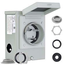 RVMATE Pre-Drilling 30 Amp Generator Power Inlet Box NEMA TT-30P 125V 3750W P...