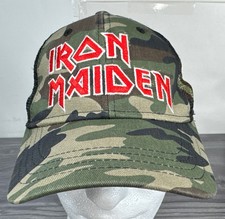 Iron Maiden 2017 Camo Hat Cap SnapBack Mesh Back Licensed OSFA H3 Headgear