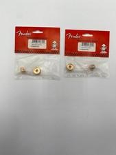FENDER Genuine Replacement Parts Knob Knurled Lower Gold Lot of 2