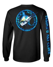 Salt Addiction Striped marlin Fishing Long Sleeve T Shirt  Cotton apparel