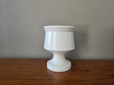 Vintage Hull F64 Pedestal Planter In White Ivory Matte Glaze USA MCM