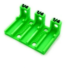 StoreSZY 1/4” Magnetic Ratchet Holder – 3 Slot- Lime Green/Black-Tool Organizer 