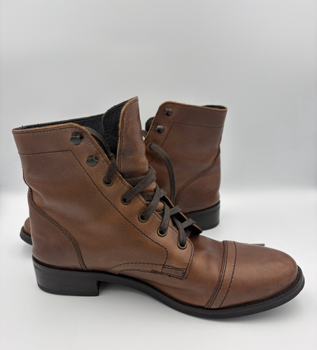 Thursday Boot Co. Captain Lace Up Mens 9.5 Brown Toffee Leather Cap Toe - Picture 8 of 13