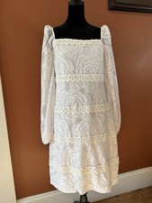 Lilly Pulitzer Zoella Dress Resort White Bungalow Blossom Lace Size 10