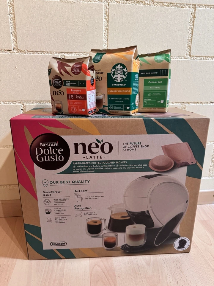 DeLonghi NEO300.B  Kaffeepad Maschine schwarz Kaffeemaschine Pad NEO