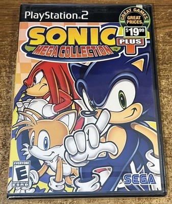 PLAYSTATION 2 - SONIC MEGA COLLECTION PLUS Game 2,3,SPINBALL,Knuckles NEW! PS2