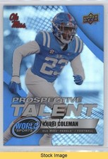 2025 Upper Deck World of Sports Prospective Talent Blue Khari Coleman READ 0il7