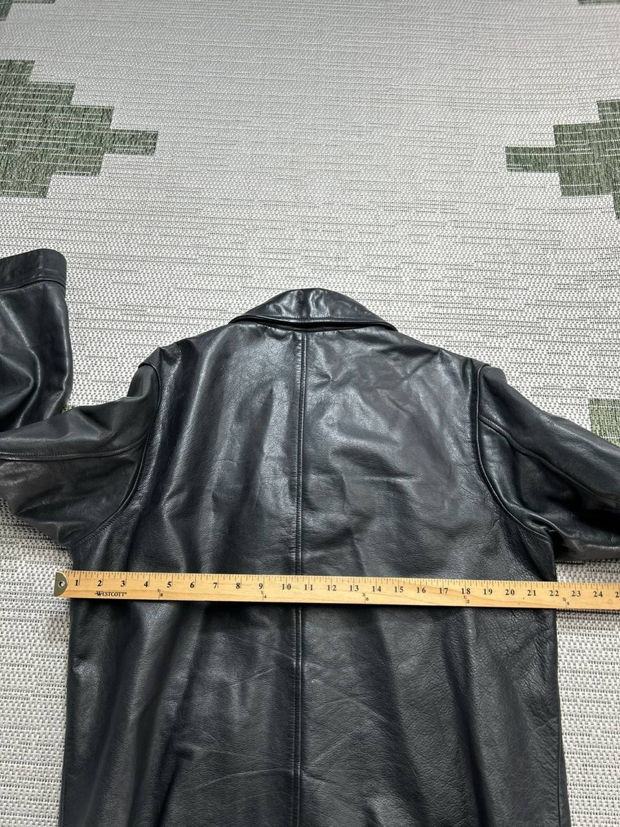 Vtg Y2k Banana Republic Jacket Mens Large Black Leather Heavy | eBay