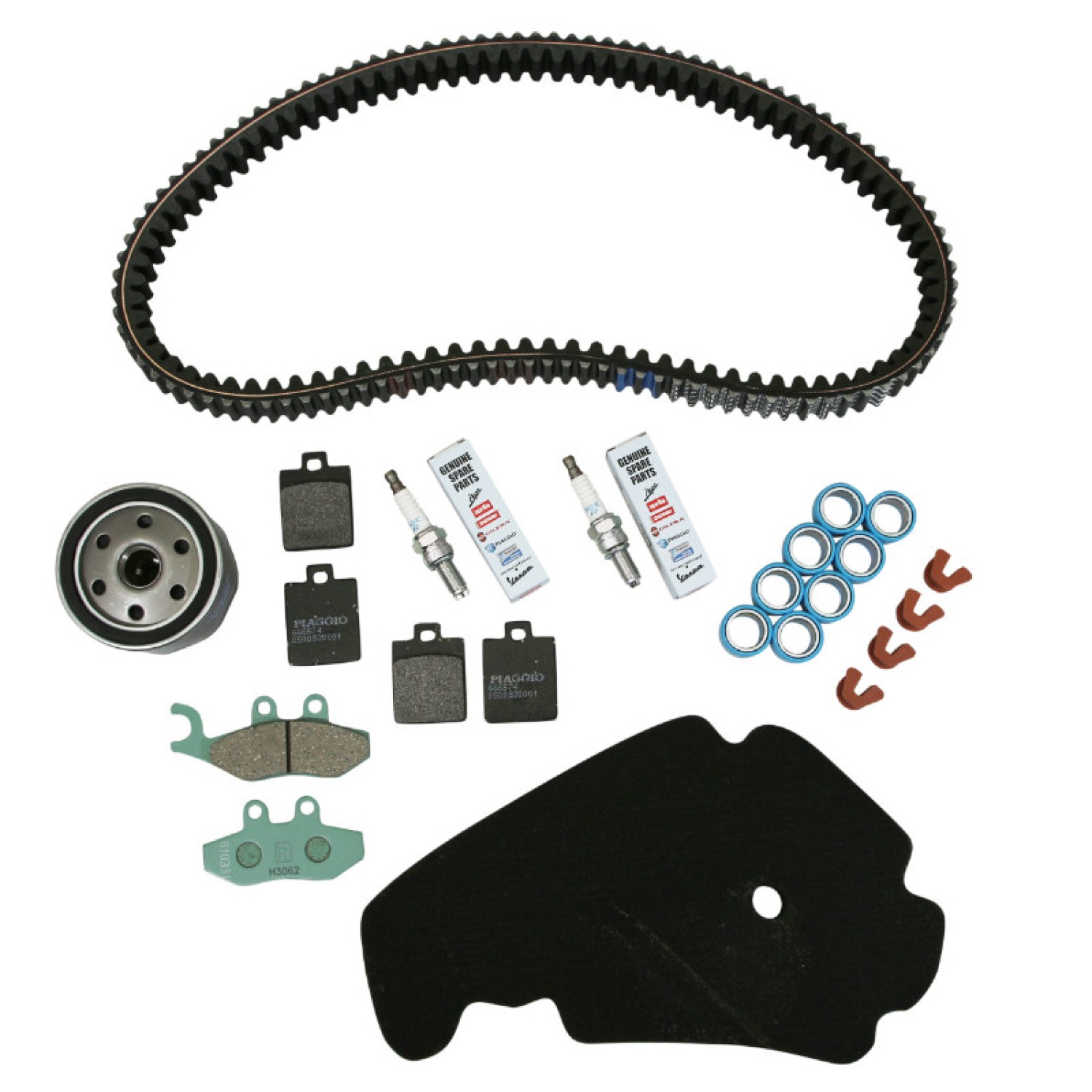 Kit entretien haut de gamme Piaggio MP3 500 transmission et filtration années 2010-2013