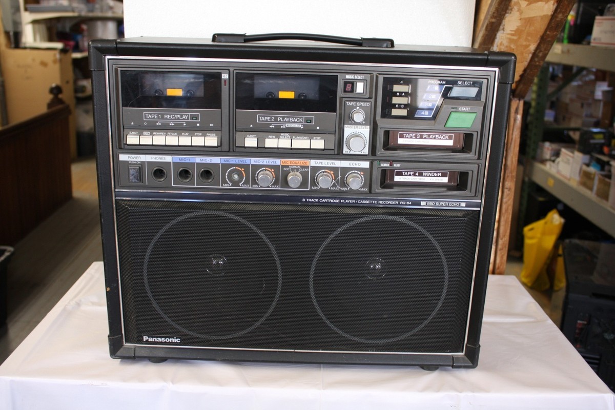 Vintage 70's Panasonic RQ-84 Karaoke 8 Track & Cassette Tape