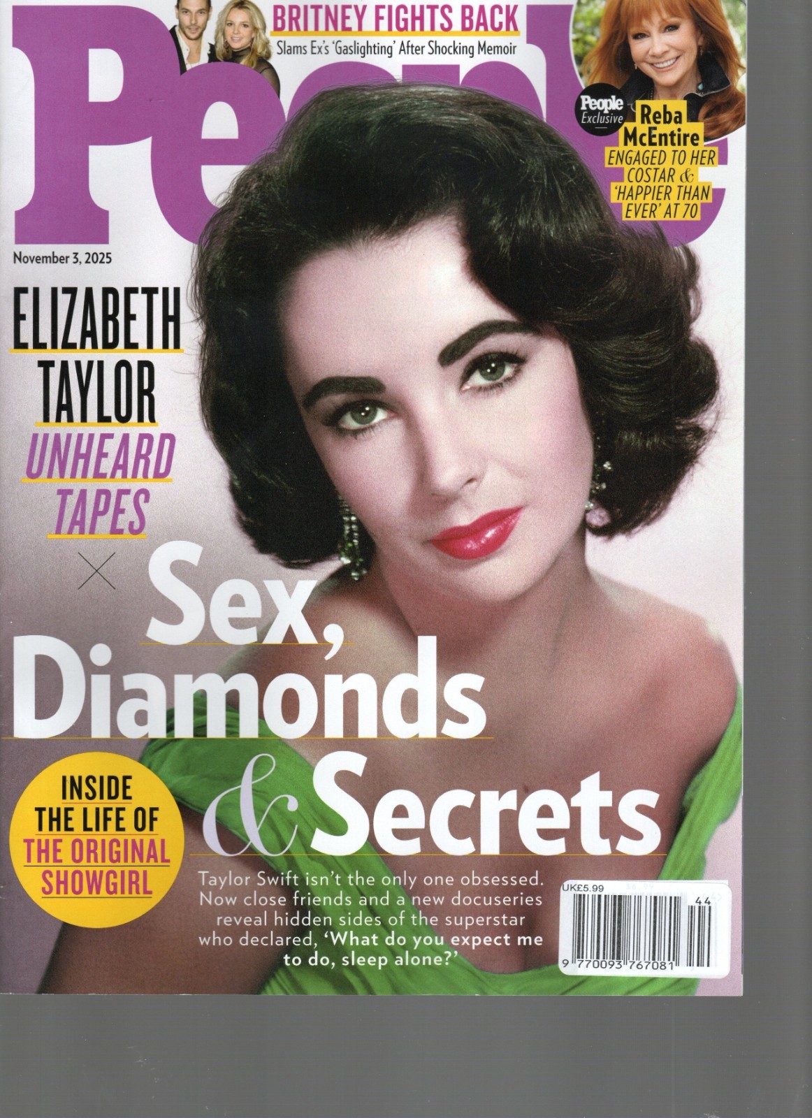 People Magazine November 2 2025 - Elizabeth Taylor, Britney Spears,