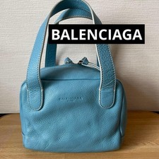 BALENCIAGA Borsa a mano mini bag in pelle blu vintage usata dal Giappone