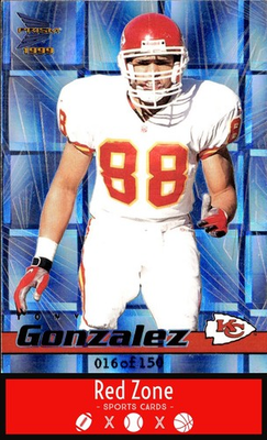 #ad 1999 Pacific Prism HOLOGRAPHIC MIRROR #70 Tony Gonzalez NM # 150 $13.99