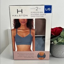 Seamless Bra -2 Pack by. Halston Heritage/ Blue and Dark Beige/ S, M, L