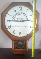  Horloge mélangeur Schweppes bois électrique vintage fonctionne voir photos pour l'état 