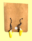 Cute Corn Dangle Earrings Yellow White Acrylic Halloween Thanksgiving Fall Hook — photo 1