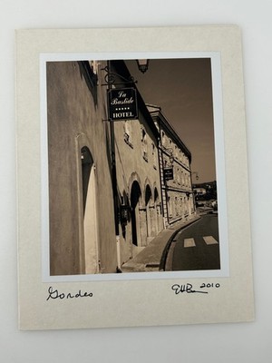 Gordes France La Bastide Hotel 2010 Sepia Photo Art Card Provence Travel