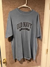 Old Navy Blue T-Shirt Men's Large Pre-owned-good condition Made in USA
