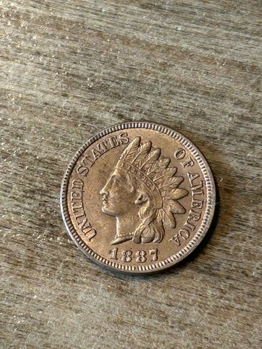 1887 Indian Cent AU
