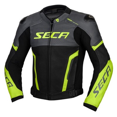 Hooligan Men's Motobike Riding Green & Black Sports Leather Jacket with Armors