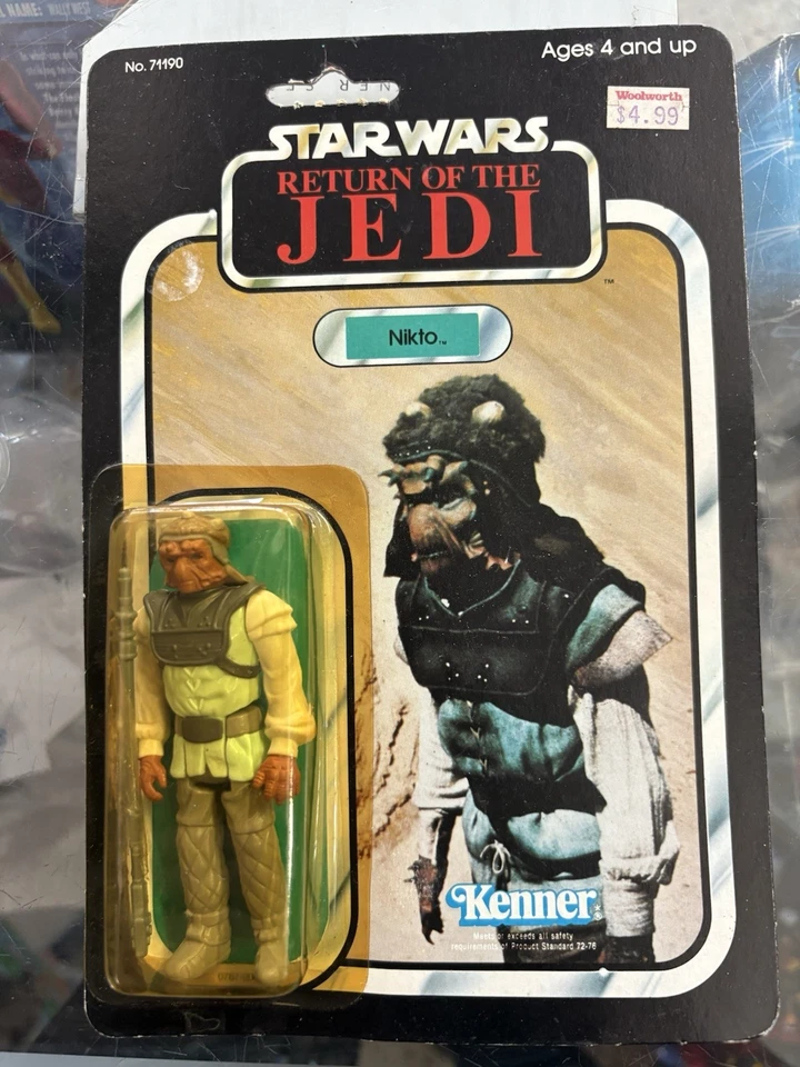 Figura de acción Nikto Star Wars 1983 Kenner Sin usar, en caja, Return Jedi SELLADA Jabba Hutt BMC1 Foto 2 de 4