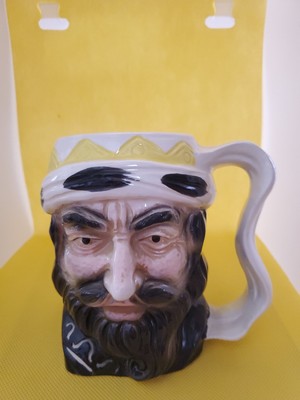 Vintage Japan 5'' Toby Jug King with Yellow Crown