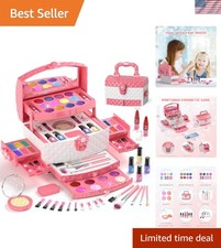 56-Piece Frozen-Themed Kids Makeup Set - Washable Non-Toxic Gift for Girls ...