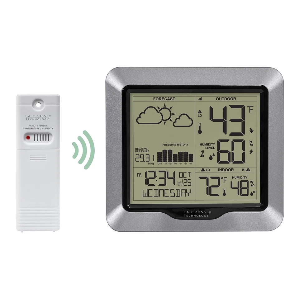 Advanced Wireless Weather Station: Dynamic Icons, Barometric Pressure, Atomic... - Image 2 of 4