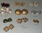 Vtg. Lot Of 10 Clip On/ Screw Back Earrings Trifari Coro Weiss Monet Sarah Cov. — photo 1
