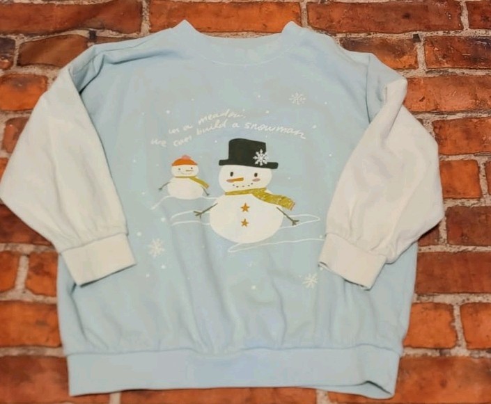 Elizabeth And Faith Christmas Sweatshirt Snowman Sz 6 Guc