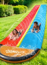 Water Slide 24Ft Heavy Duty Sprinkler System Backyard Splash Mat JAMBO