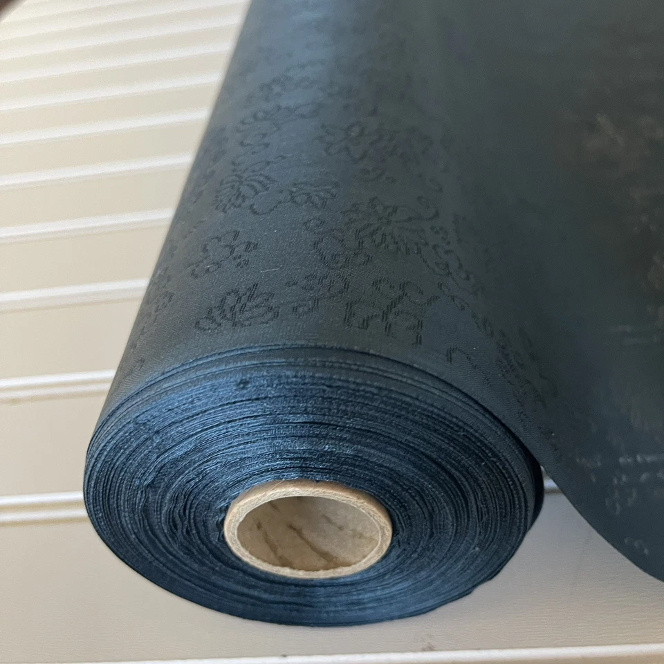 SILK Dark Blue , FABRIC 5 Yards x 22 Inches Wide or 180 Inches x 22 Wide - Image 4 of 4