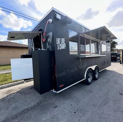 Customisable Black Food Trailer – Mobile Coffee, Burger, or Dessert