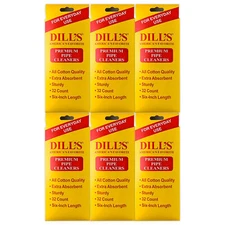 Dills Pipe Cleaners - Yellow Regular Sturdy Cotton - (Pack of 6, 192 Total)