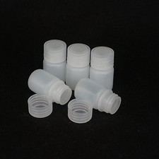 Lot5 30ml White PP Plastic Cylindrical Chemical Container Reagent Bottle