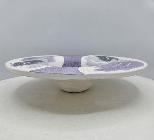 Art Pottery Nancy Grimsley Purple Gray Bowl, joint tray, Contempory Clay Designs - Picture 4 of 12