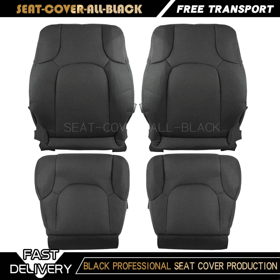For 05-19 Nissan Frontier Driver Passenger Bottom Top Cloth Seat Cover dark grey Foto 2 de 4